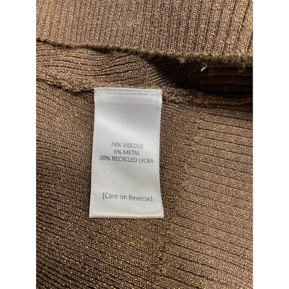 Joostricot Long Sleeve Brown Viscose Polo Sweater Size S - Picture 4 of 5